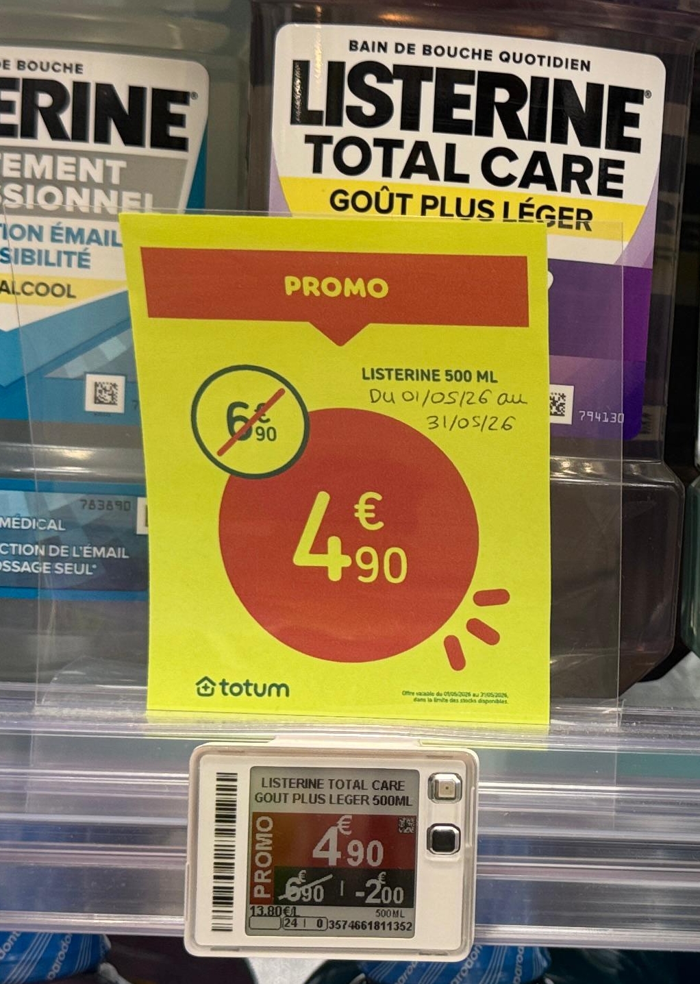 Etiquettes électronique 3c - Promo Listerine