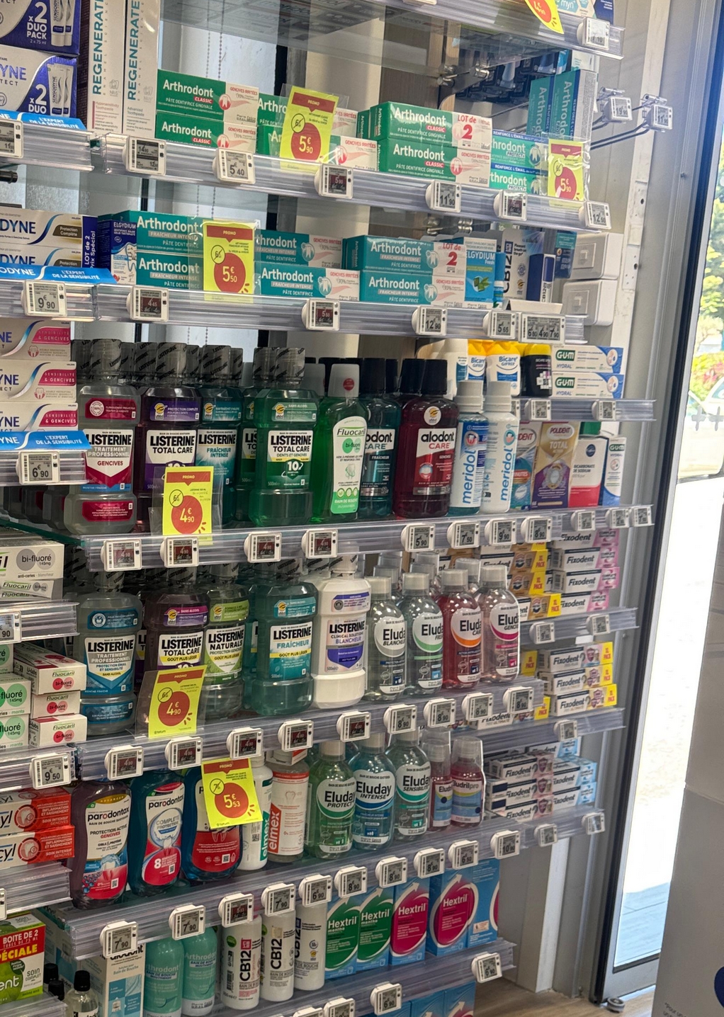 Etiquettes électronique 3c - Promo étagère Listerine